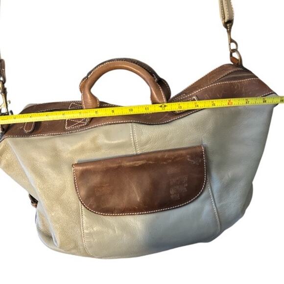 Vintage Taupe Brown Leather Latico Carry On Travel Bag - Picture 4 of 9